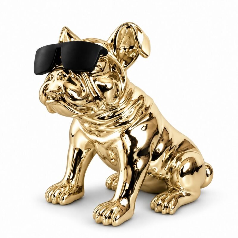 Złota figurka Buldog 34cm