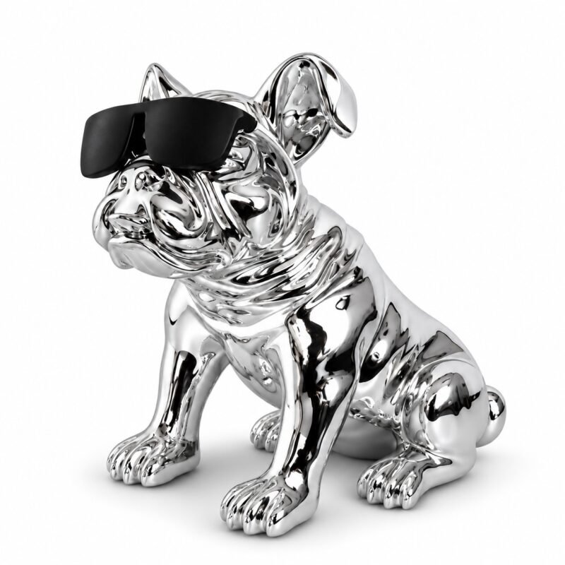 Srebrna figurka Buldog 34cm