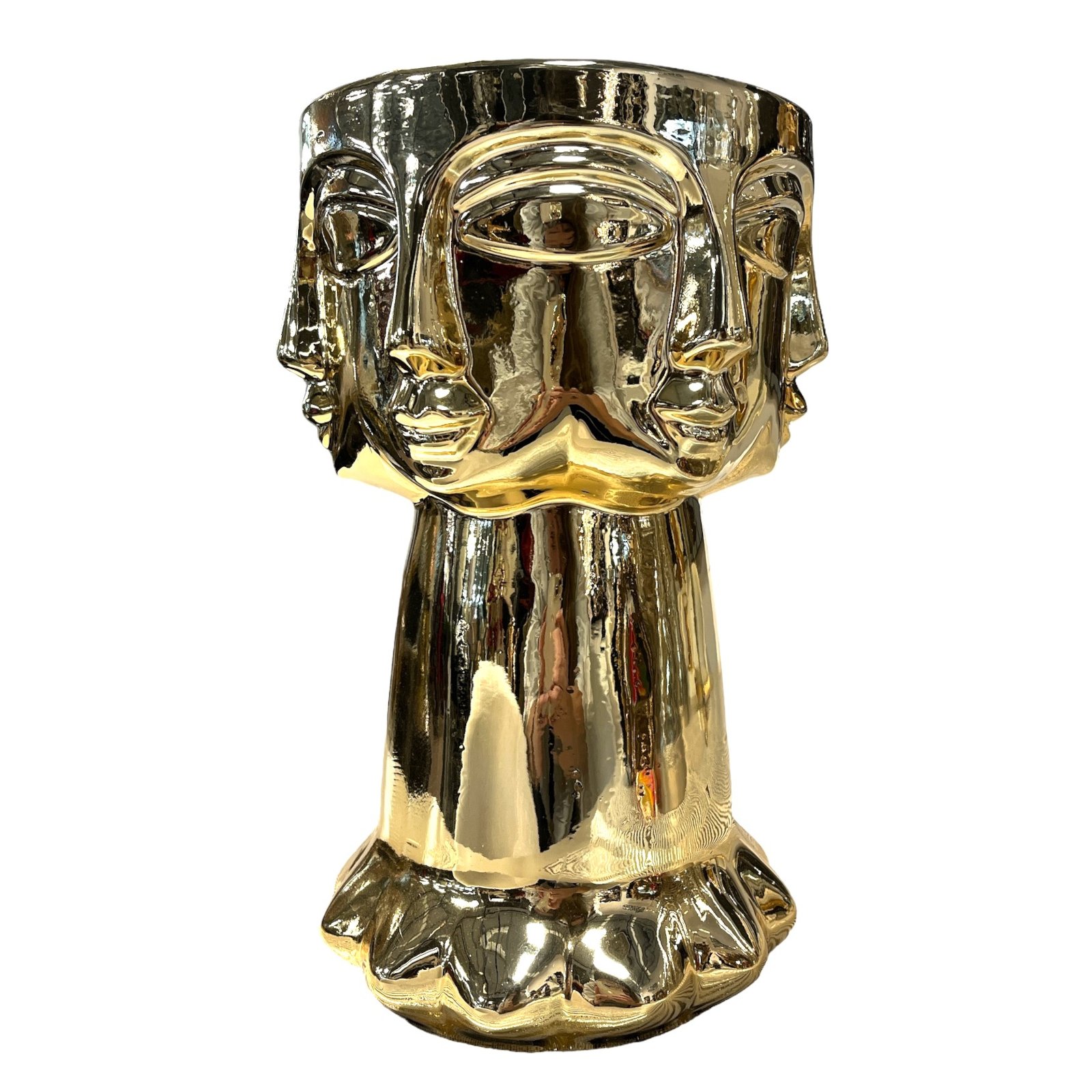 Złoty wazon Face 30 cm - obrazek 2