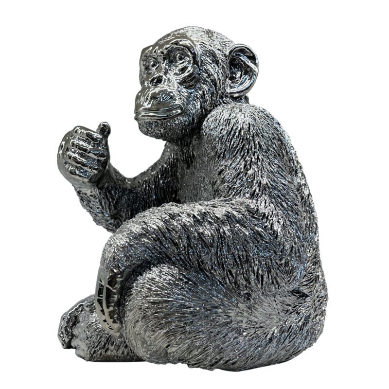 Srebrna figurka Małpa 37 cm - obrazek 2