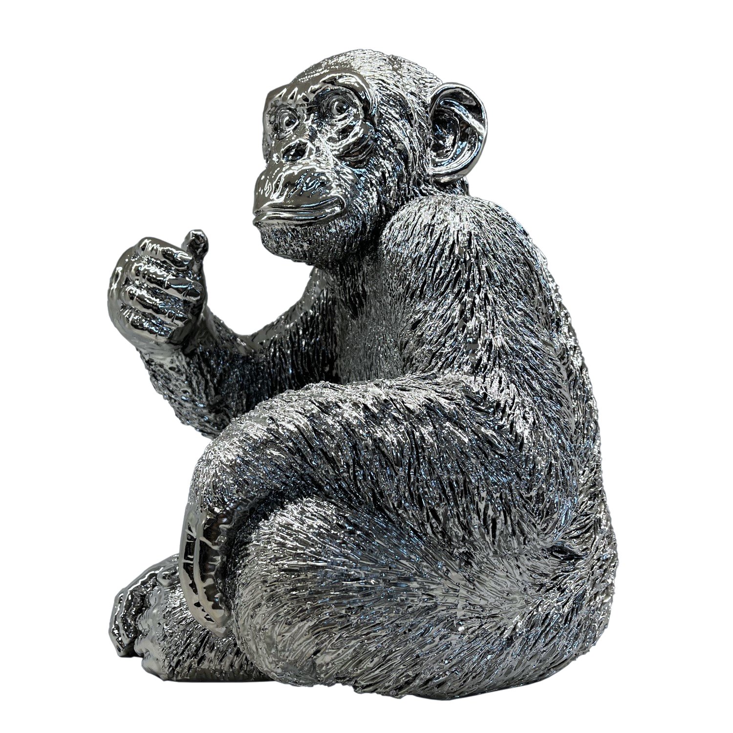 Srebrna figurka Małpa 37 cm - obrazek 2