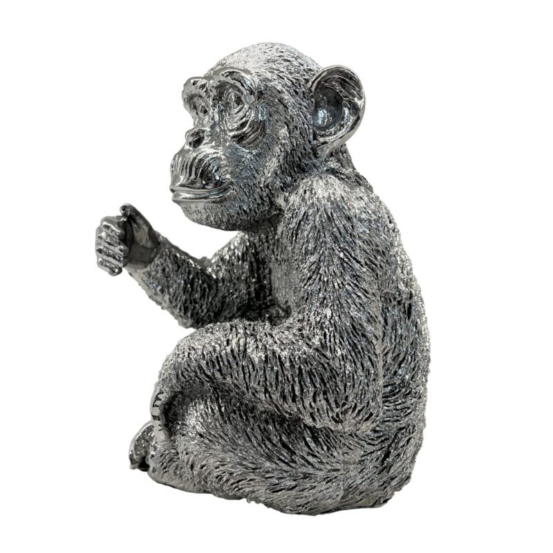 Srebrna figurka Małpa 27 cm - obrazek 2