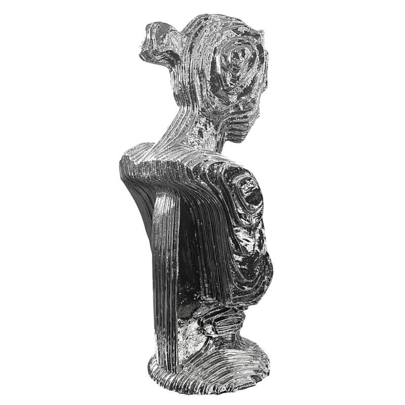 Srebrna figurka Popiersie Kobiety 50 cm - obrazek 3