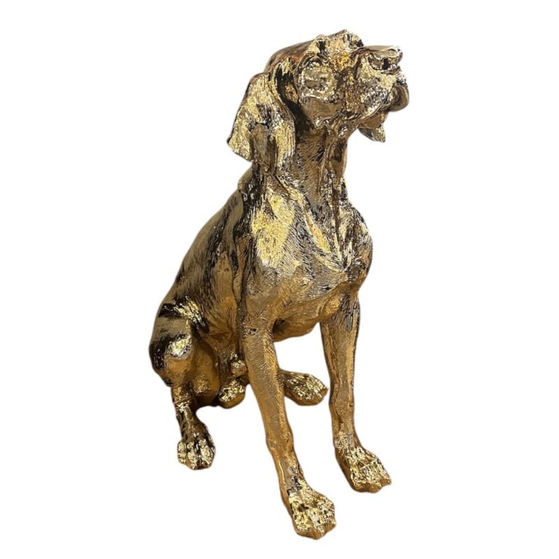 Złota figurka Pies myśliwski 86 cm
