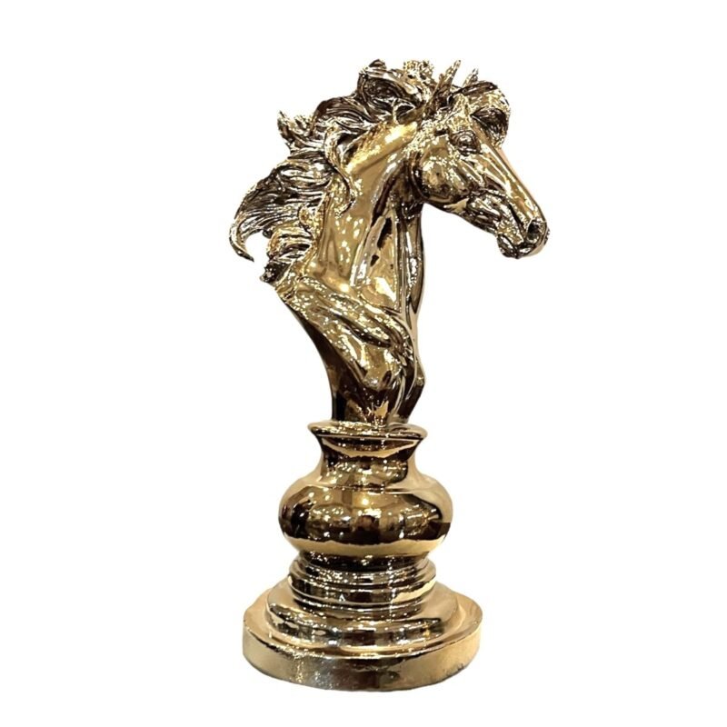 Złota figurka szachowa Koń 26 cm