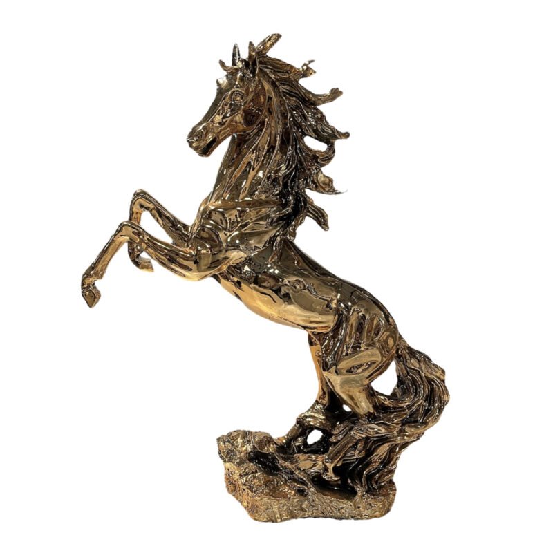 Złota figurka Koń 59 cm