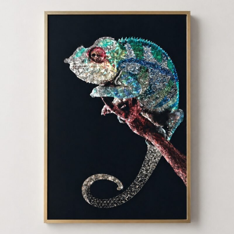 Obraz na szkle kameleon 80x120cm
