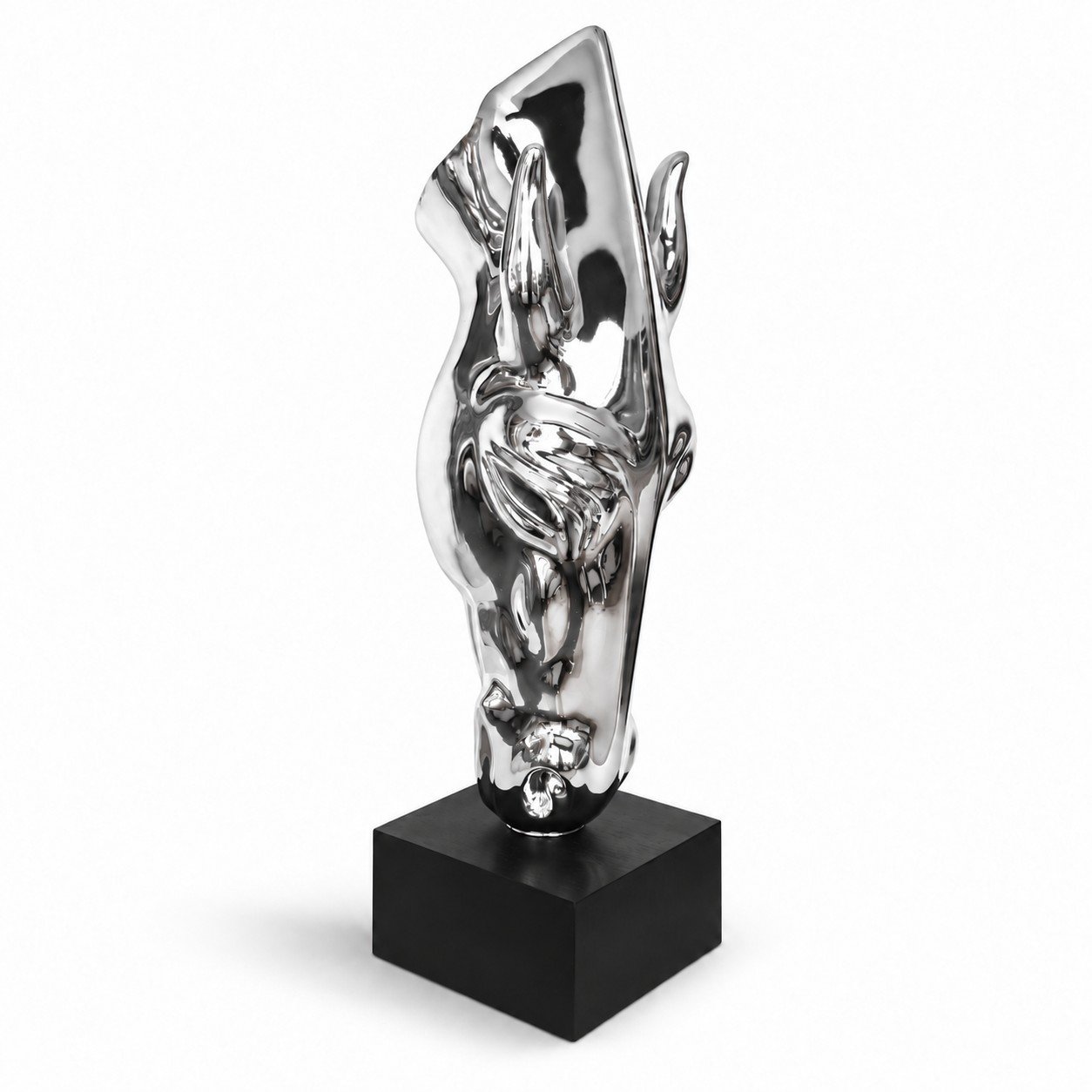 Srebrna figurka Głowa Konia na podeście 78cm - obrazek 1
