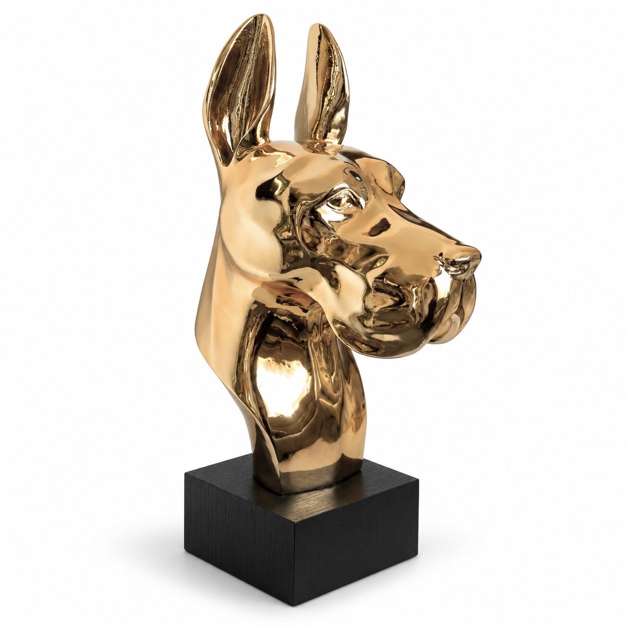 Złota figurka Pies Dog na podeście 68cm - obrazek 1